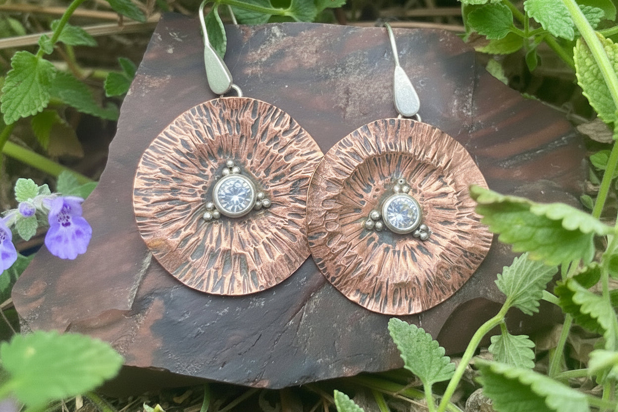 Doubloon Earrings - Topaz