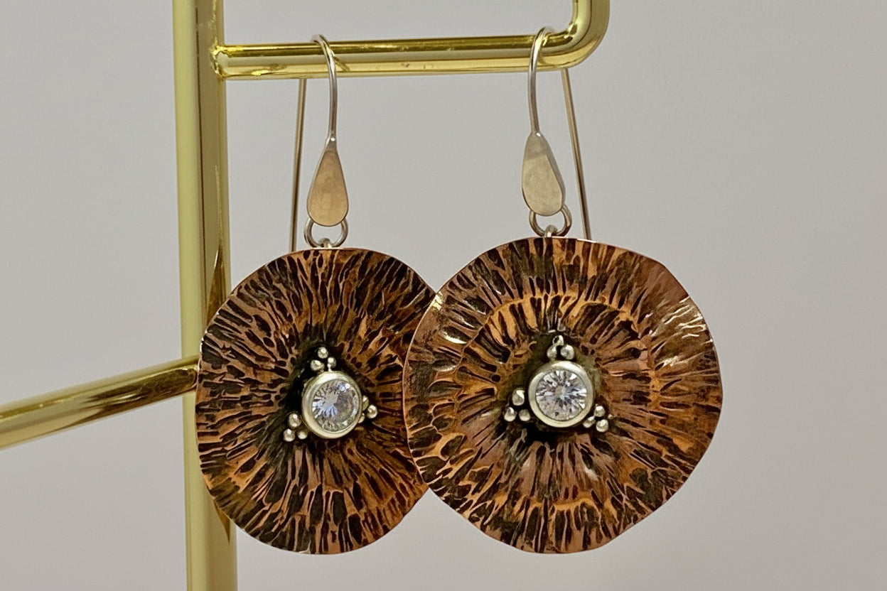 Doubloon Earrings - Topaz