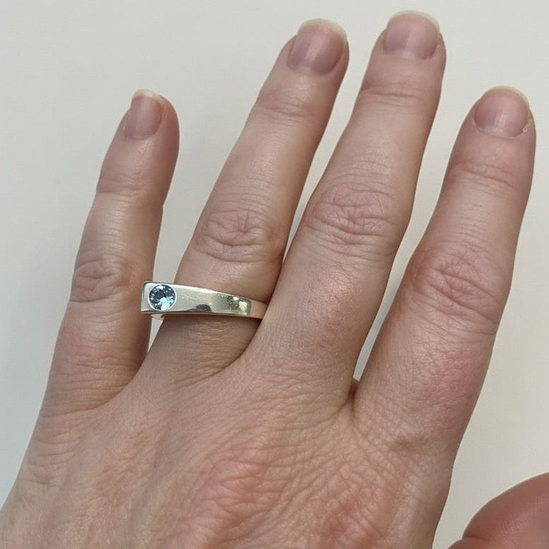 Aquamarine Prairie Ring