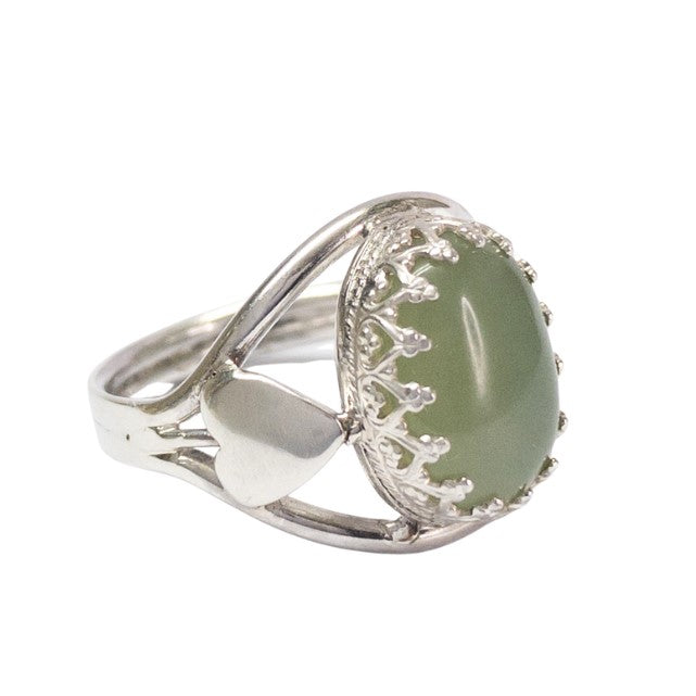 Queen Of Hearts Ring - Prehnite