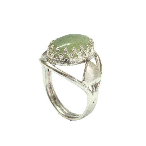Queen Of Hearts Ring - Prehnite