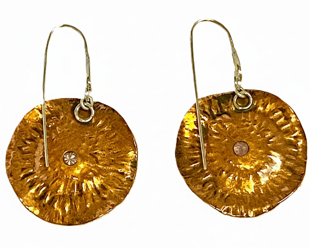 Doubloon Earrings - Topaz