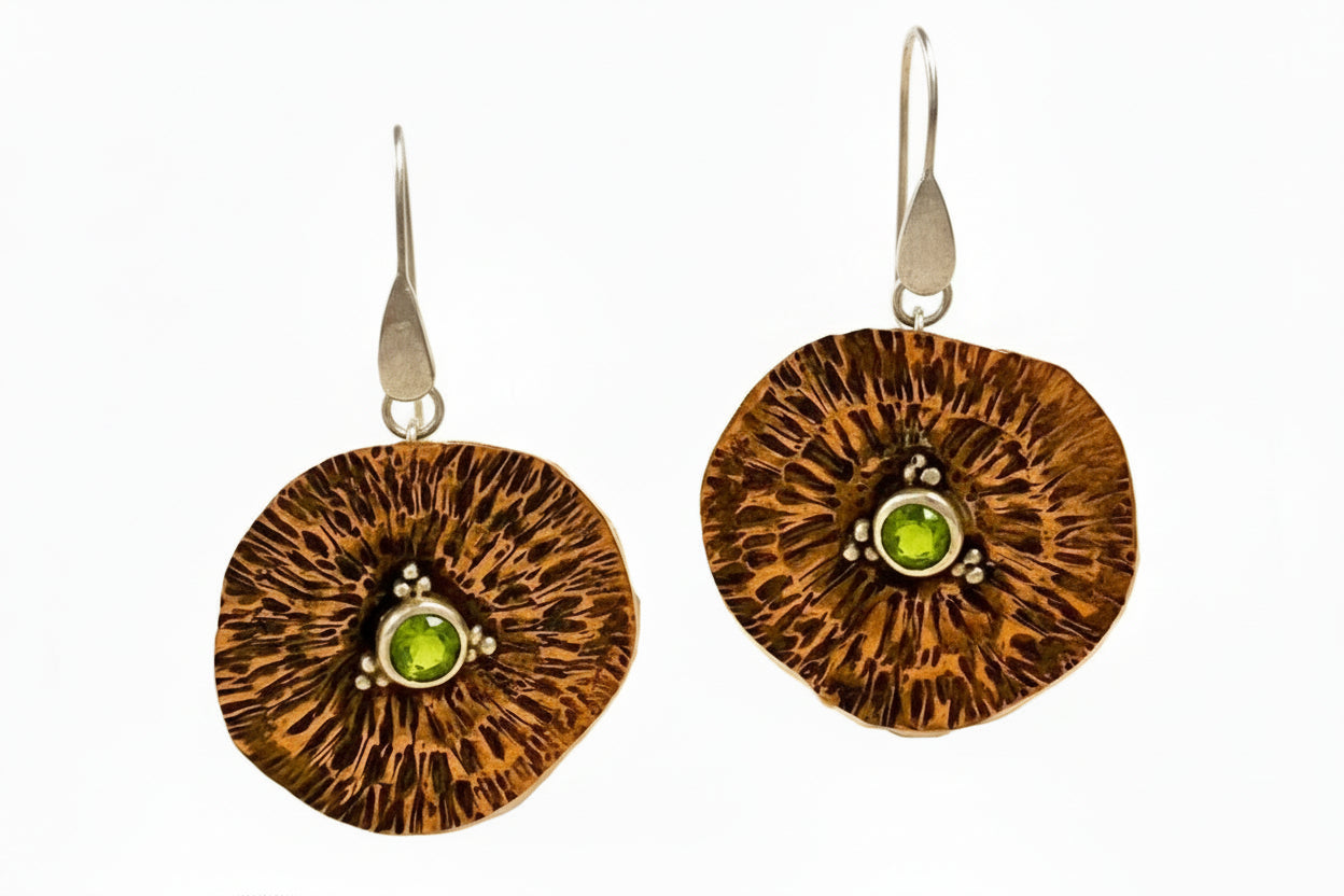 Doubloon Earrings - Peridot
