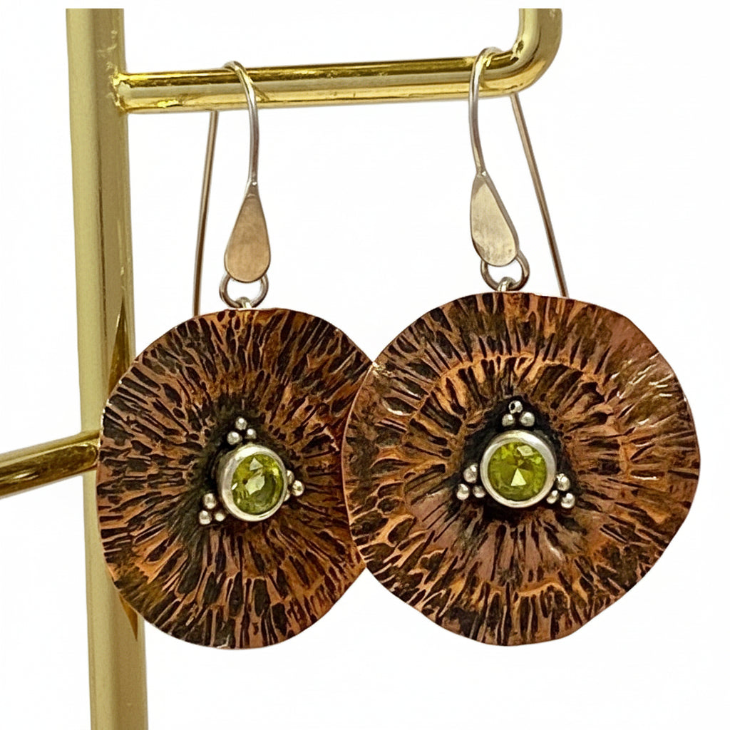 Doubloon Earrings - Peridot