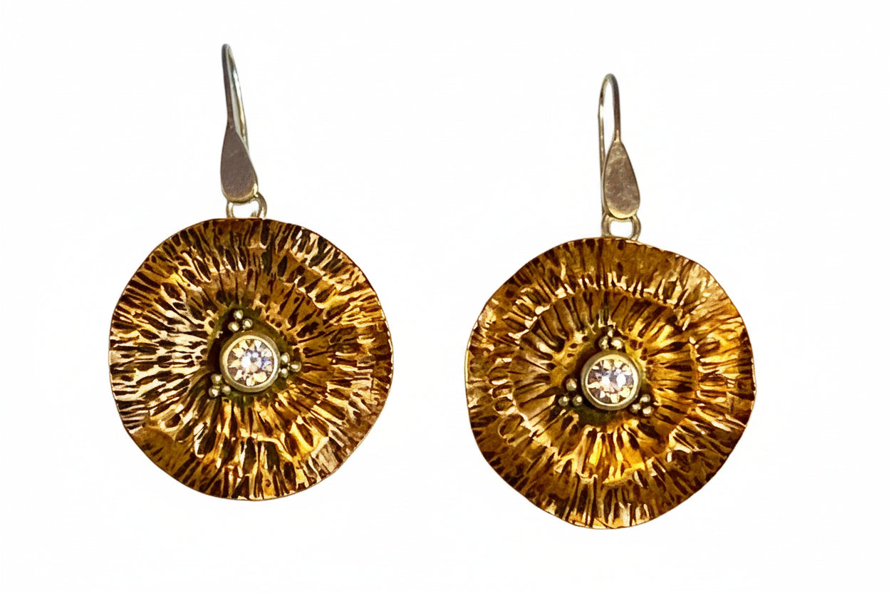 Doubloon Earrings - Topaz