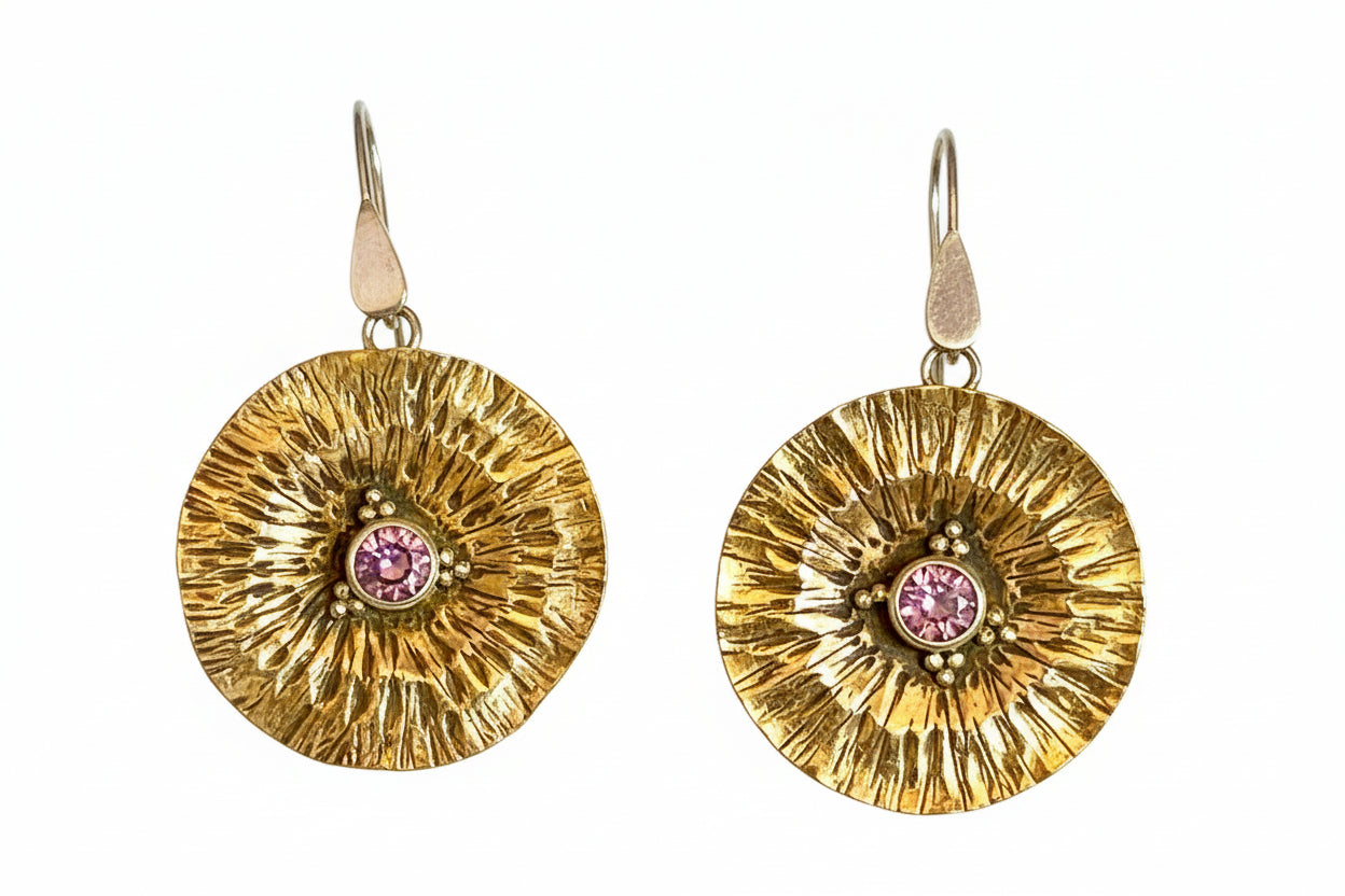 Doubloon Earrings - Amethyst